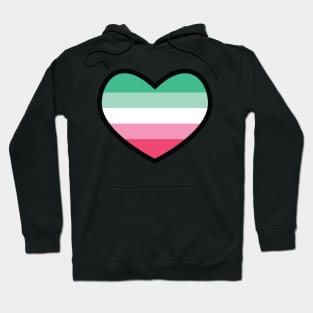 Abrosexual Flag Heart Hoodie